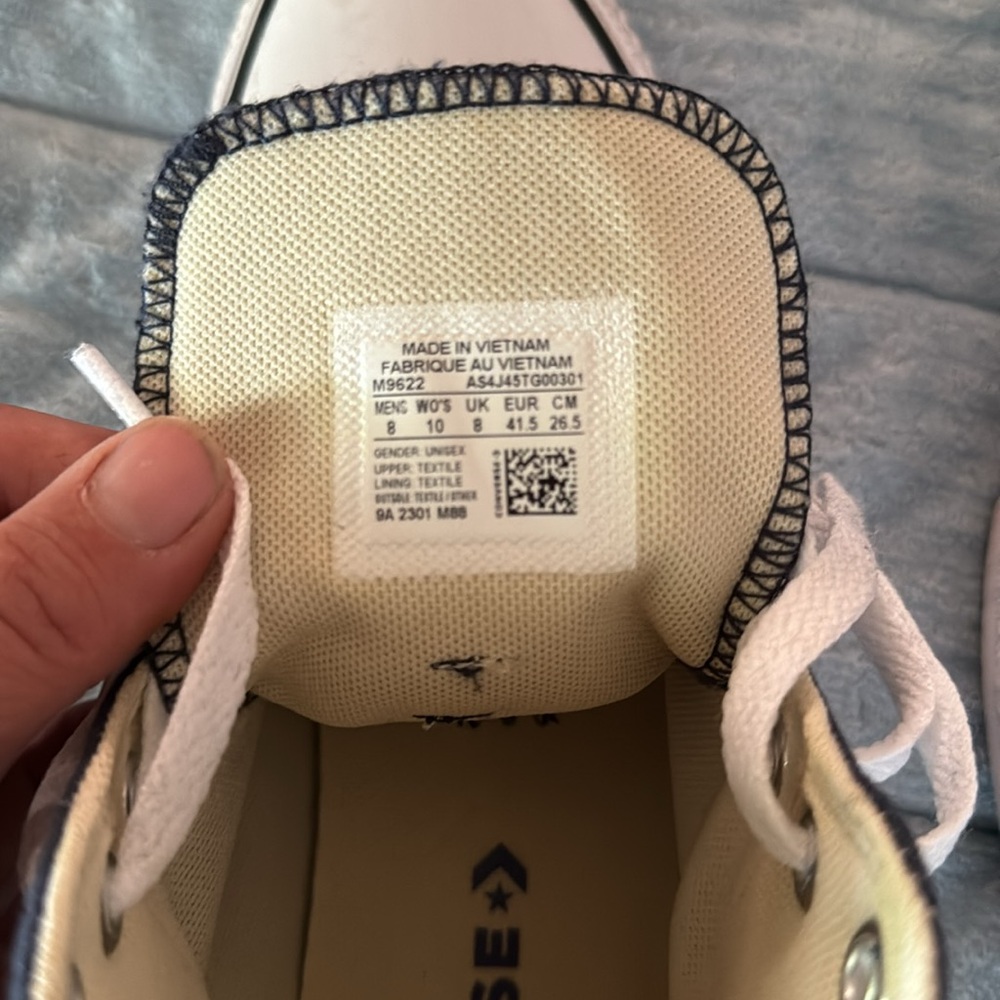 Converse All Star High Top, Women’s 10/Mens 8. Navy. - Picture 2 of 5